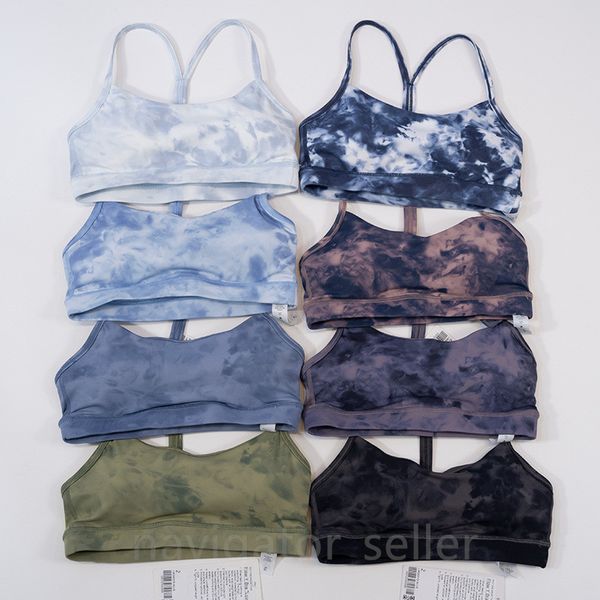 

ll-zr025 women yoga outfits summer vest girls running sport gym bra ladies casual sleeveless tie-dye sportswear exercise fitness wear fast d