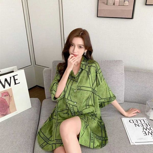 

26% off clothing designer quality spring summer new quarter sleeved with ice snow silk simple natural casual and versatile women's paja