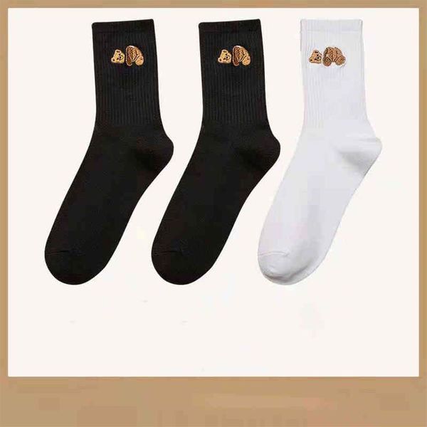 

designer palm designer luxury socks 2 colour fashion women and men casual pa beheaded bear breathable basketball football 3 pairs 291q, Black