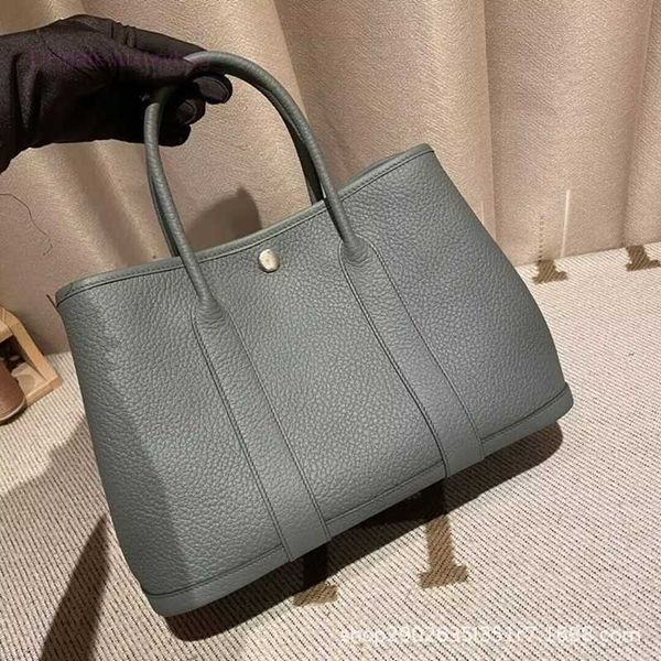 

designer herbag garden party evening pure handmade wax thread negonda leather 30cm large capacity mommy togo pitot portable women's bag