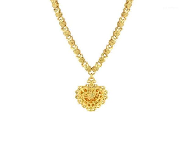 

pendant necklaces simple vintage heart plated 24k gold stainless steel jewelry female3800944, Silver