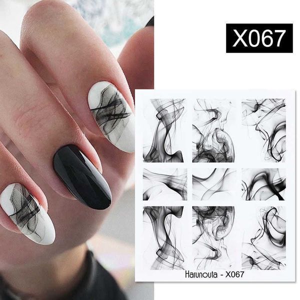 

stickers decals harunouta black blooming design water decals simple flower leaf theme autumn diy slider for manicuring nail art watermarks j