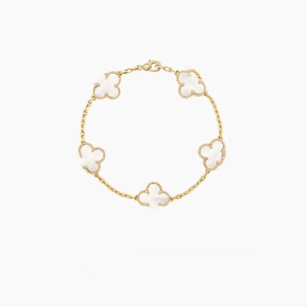 

designer bracelets clover bracelet designer fashion charm s for girls 18k gold silver black white red green brand bracelet wedding, Golden;silver