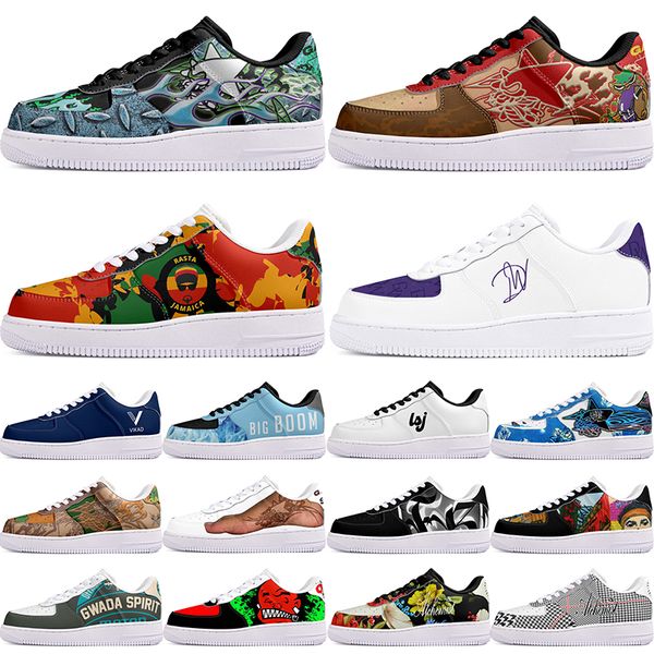 

DIY shoes precious autumn mens Leisure shoes one for beautiful men women casualplatform sneakers Classic cartoon graffiti trainers comfortable sports 19759