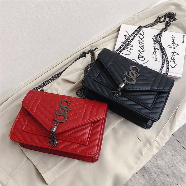 

fairy gentle style small bag women fashion versatile cross-slung one-shoulder high texture rhomboid chain special offer256p
