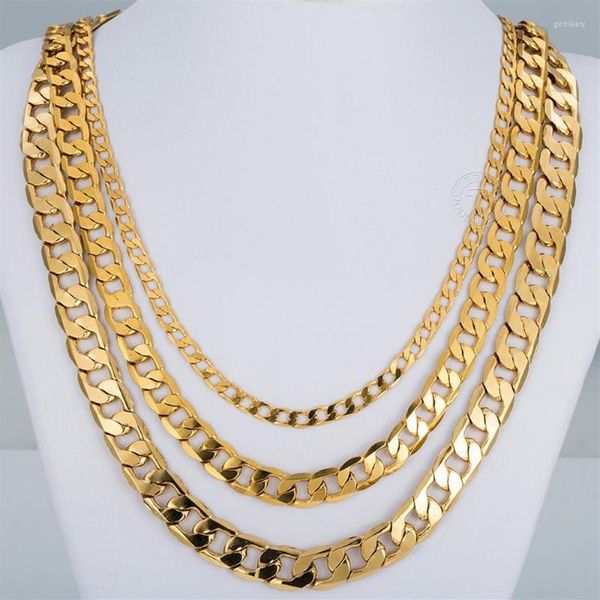 

chains fashion gift gold chain necklaces for men women jewelry mens necklace filled curb cuban link321d, Silver