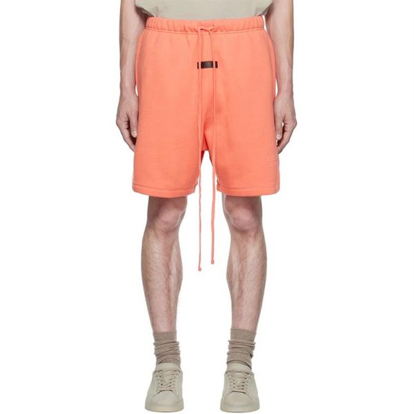 

22fw europe usa flocking print fleece shorts women men skateboard sweatshort cotton running middle pants jogging short sweatpants264i