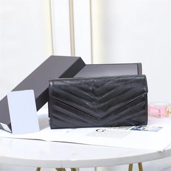 

wallets purse bag fashion short long wallet metal letters classic card holder zipper coin purses women men286p, Red;black