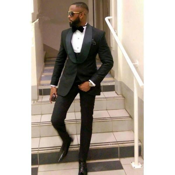 

blazers saling black slim fit men suits for groom wedding tuxedos 2022 shawl lapel custom male blazer 3 pieces men jacket pants vest, White;black