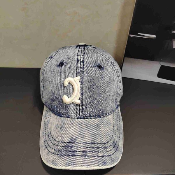 

New wash jeans baseball cap for women mens designer hat luxury brand cappello embroidery hip male caps inverted triangle fashionable sports mens brim hat, C19