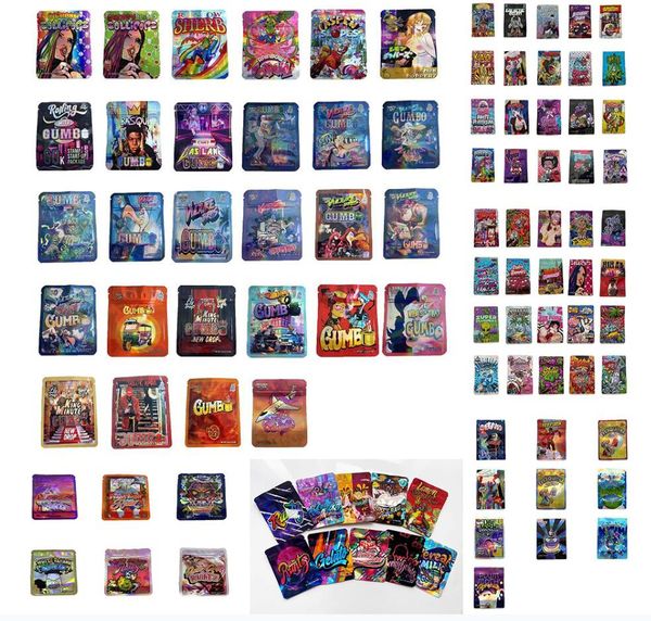 

gumbo food packing bags mochi jungle julce gummy 3.5g laser packaging bag mylar mylar storage plastic runty 3.5gg cooki