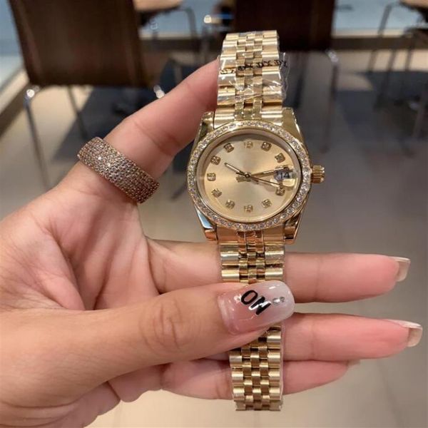 

fashion automatic mechanical woman watch 26mm diamond bezel womens datejust watches jubilee stainless steel lady ladies wristwatch320b, Slivery;brown