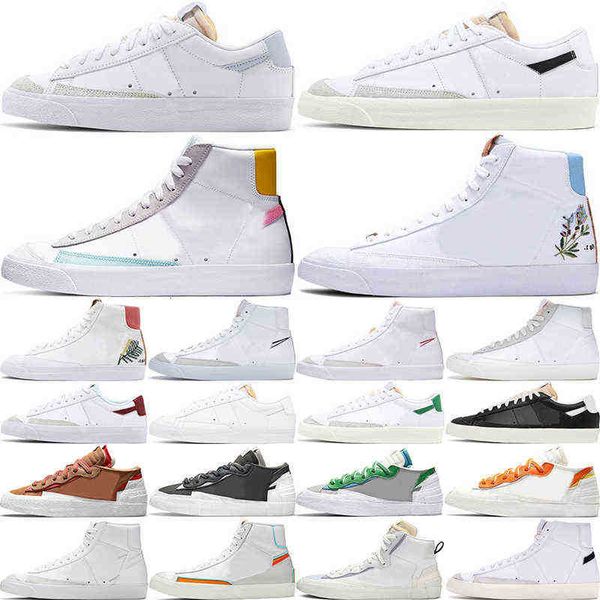 

blazer mid low 77 vintage trainers shoes have a good game sketch pack gold navy black suede cny rubberized crimson habanero red sneakers, White;red