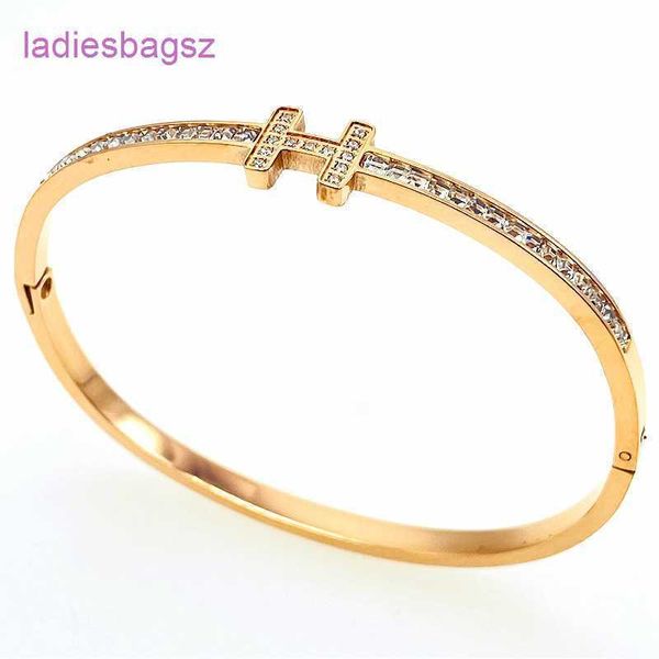 

original bangle hermss overseas popular ins style design titanium steel bracelet for men and women h-shaped brick inlaid stainless has bs67, Black