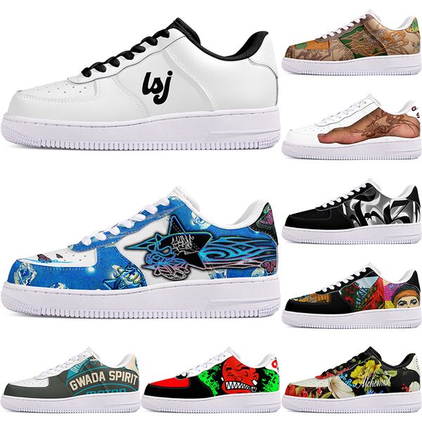 

DIY shoes precious autumn mens Leisure shoes one for fashion men women casualplatform sneakers Classic cartoon graffiti trainers comfortable sports 16450