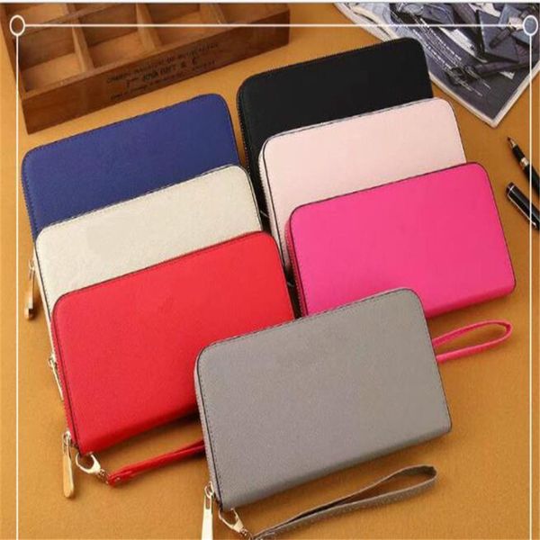 

2022 purses women's wallets zipper bag female wallet purse fashion card holder pocket long women tote bags dustbags328y, Red;black