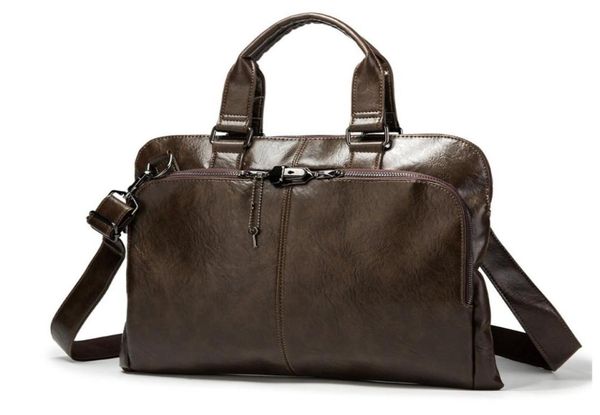 

business briefcase leather men bag computer laphandbag man shoulder messenger bag men039s travel bags black brown1075887