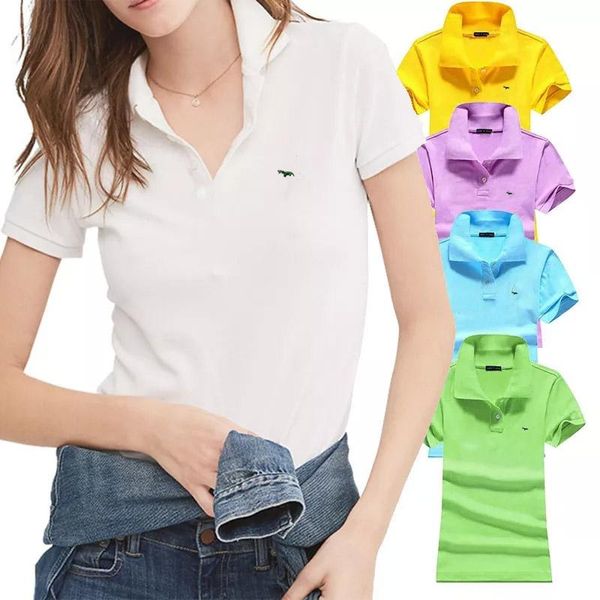 

polos new womens short sleeve polos shirts casualdesign brand 100%cotton polo fashion summer sportswear horse, White