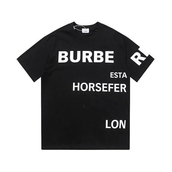 

mens quality t shirt letter print round neck short sleeve black white fashion men women tees, White;black