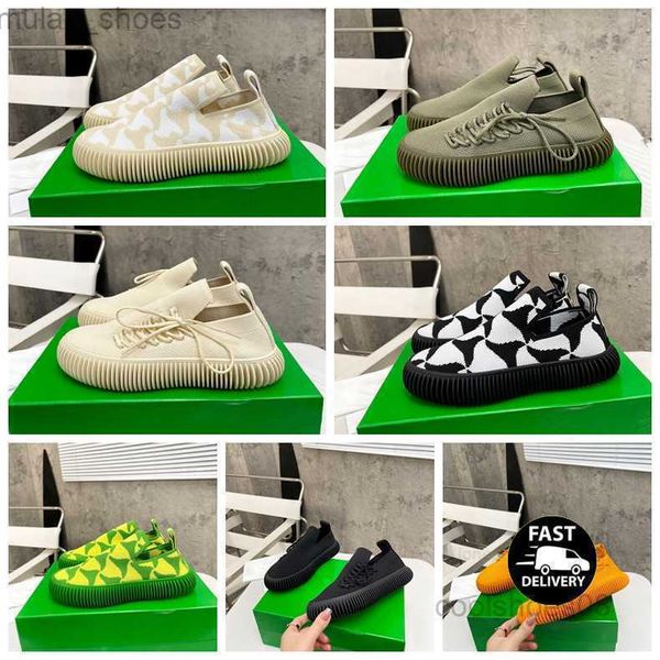 

2023 s designer brand man woman trainer running shoes casual shoes loafers lace-up ing comfortable breathable knitted stretch elastic, Black