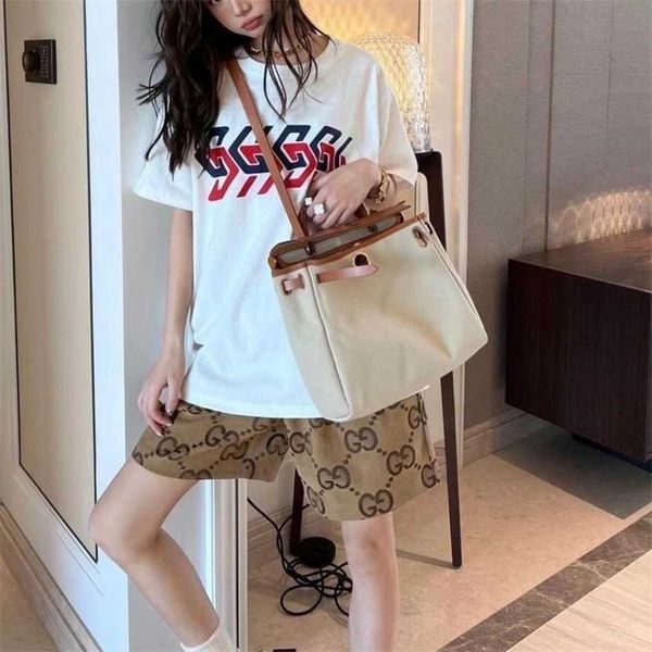 

26% off clothing designer quality early spring new classic round neck letter printing t-shirt loose versatile short sleeve for men and women, White;black