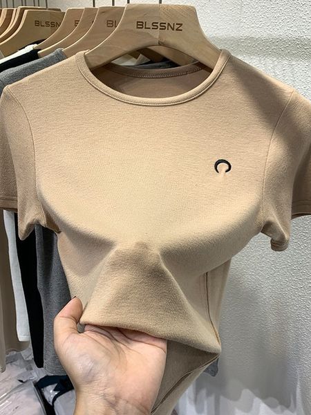 

women's t-shirt summer women t shirt girls woman clothes cotton slim tshirt female short sleeve crop spring tee skinny y2k 230422, White