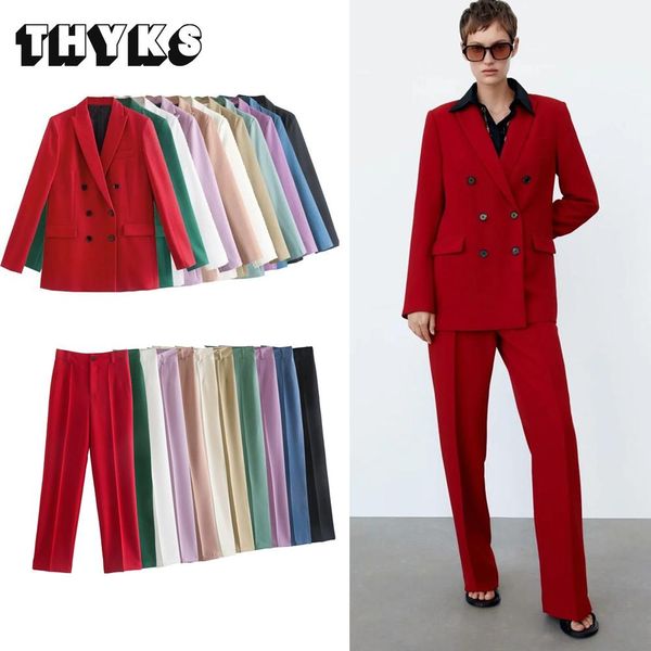 

pants zestaw kobieta 2 sztuk garnitur marynarka i spodnie biurowa damska formalne stroje zestaw elegancki solidna kurtka spodnie wiosna, White