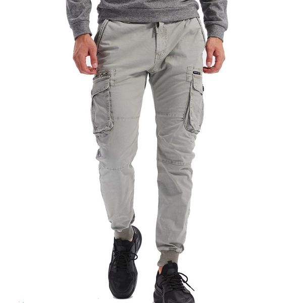 

pants 2022 spring mens soild color tactical cargo pants men joggers military casual army pants male hip hop ribbon cotton trousers 40, Black