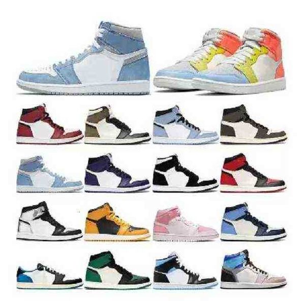 

university blue 1 basketball shoes 1s high dark mocha electro ge unc light smoke grey hyper chicago patent bred royal toe men women