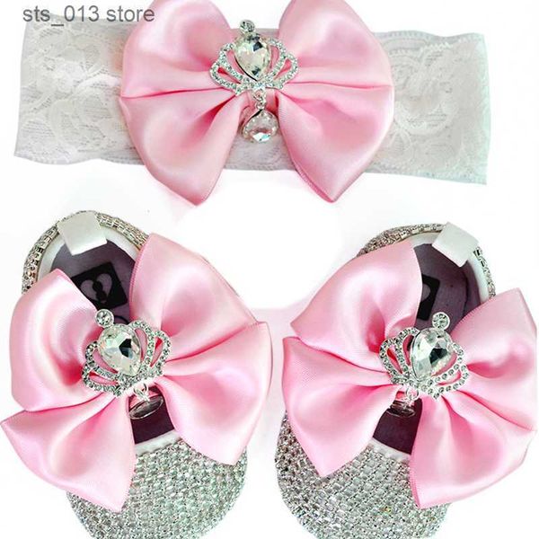 

first walkers dollbling luxury rhinestones baby girl shoes first walker headband set sparkle bling crystals princess shoes baby shower gift
