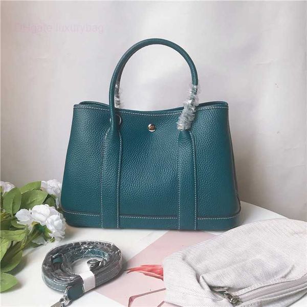 

designer herbag garden party evening women's layer cowhide litchi pattern fashion handheld one shoulder crossbody big bag 0h3x