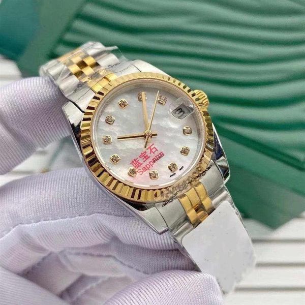 

new fashion ladies watch 31mm date sapphire automatic mechanical watches sports womens wristwatch bag bracelet christ272p, Slivery;brown