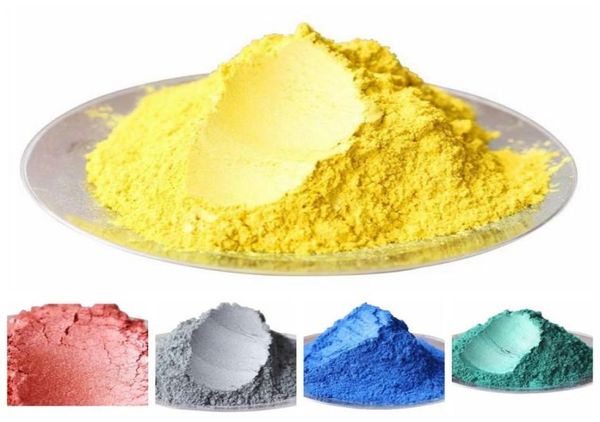 

100g mixed 5 colors pearl powder pigment mineral mica powder for car dye colorant soap nail automotive arts craft acryl6427421, Silver;gold