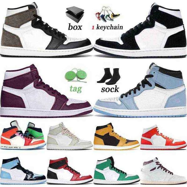 

with box 2021 jumpman shoes 1 1s high dark mocha university blue bordeaux twist unc sea burgundy crush mens womens trainers sneakers