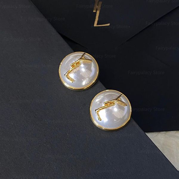 

2022 women pearl earings designer jewelry luxurys studs earrings 925 silver boucle letters hoops lover earrings for women party we304e, Golden;silver