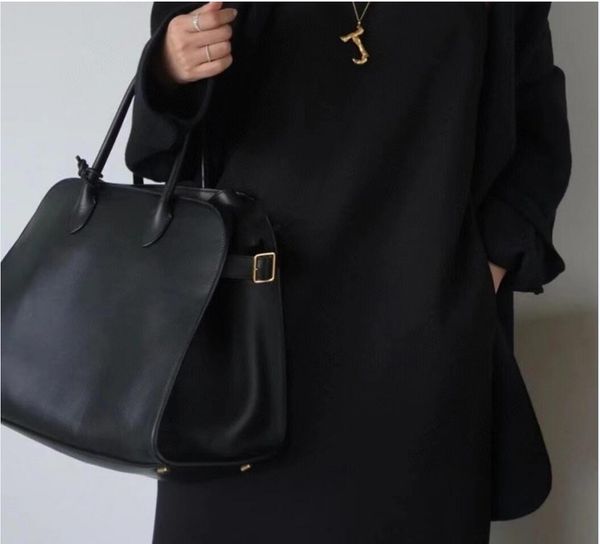 

2023 luxury real leather bag margaux15 handbag cowhide high-capacity commuter women's bag the suede row soft bags for women