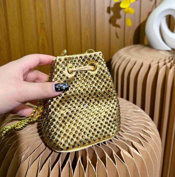 

designer bags the totes handbags crossbody shoulder bag for women luxury rhinestone mini small bucket full of diamonds crystal package casua