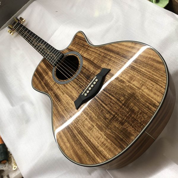 

new k24 acoustic guitar, cedar real abalone ebony fingerboard 41 inches guitar202304