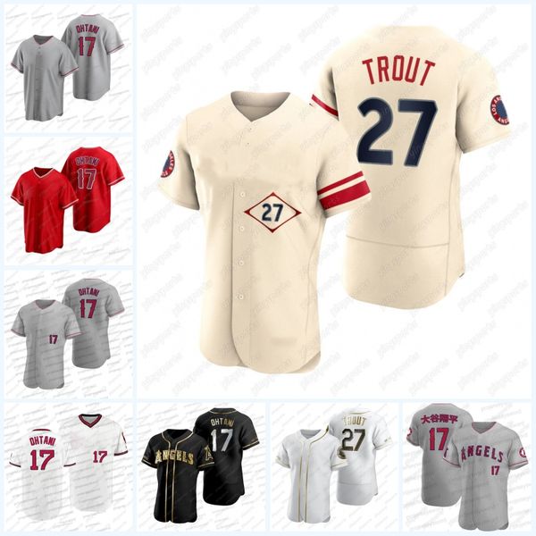 

city connect jersey #27 mike trout shohei ohtani angel 8 brett phillips 6 anthony rendon los ag 3 taylor ward 12 hunter renfroe 10 gio urshe, Blue;black
