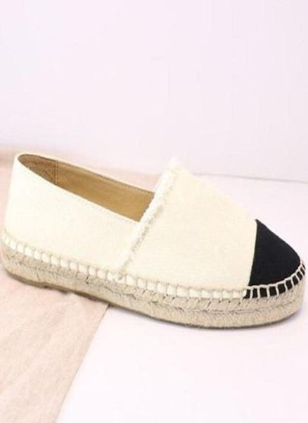 

factory direct designer luxury women espadrilles canvas shoes spring autumn breathable fashion brand flats slipon platform c7710227, Black