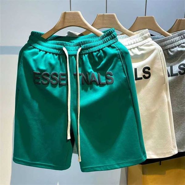 

32% off summer alphabet printed sports shorts men's casual capris loose and versatile trendy beach pants, White;black