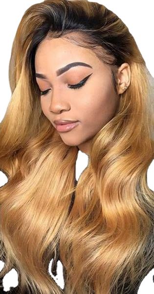 

ombre lace front wig human hair wigs for women brazilian body wave lace front wig 13x4 blonde lace frontal wig clearance, Black;brown