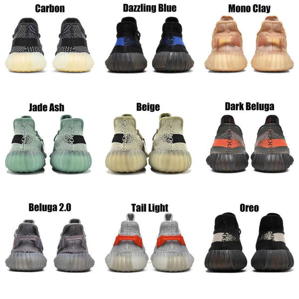 

2023 yeezzys women mens running shoes bone dazzling mono beluga reflective mx oat rock blue black static reflective jogging walking trainers