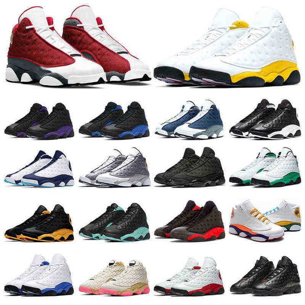 

13 men basketball shoes 13s university gold hyper royal red flint obsidian black cat court purple he got game sports running sneakers size