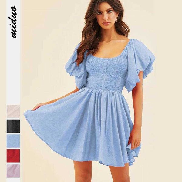 

spring and summer square collar dress lantern short sleeve elegant french style, Black;gray