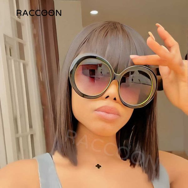 

sunglasses vintage big round sunglasses women brown gradient oversized sun glasses female fashion luxury brand designer mirror clear shades, White;black