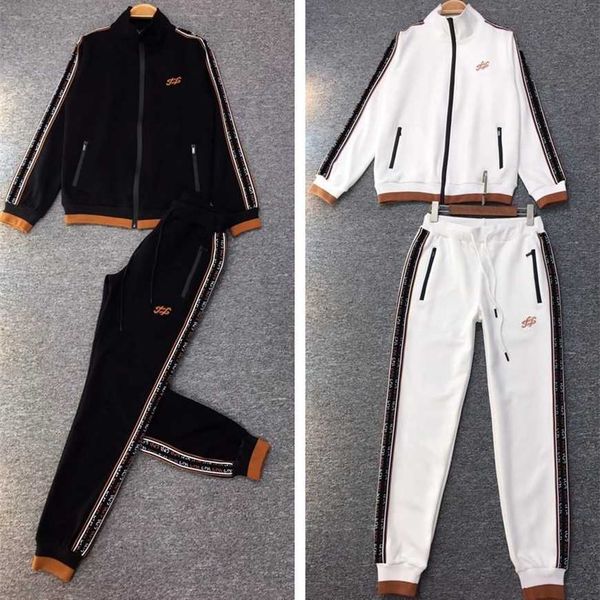 

32% off pure cotton casual fashion sports for women's autumn and winter double ff home cardigan two-piece set large size european trend, White