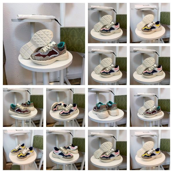 

fashion brand designer shoes chunky kids shoe outdoor girls boys print designers luxury genuine leather vintage dad breathable shoes breatha, Black