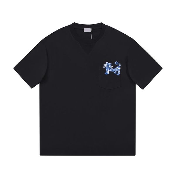 

2022 round neck men's plus tees & polos with cotton printing and embroidery 100% replica of european size t-shirts 20c270r, Black;brown
