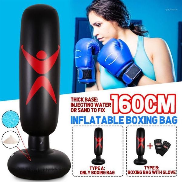 

sand bag sgodde training fitness vertical inflatable boxing pvc thickening pillar tumbler column punching tool1230n